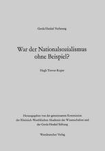 War der Nationalsozialismus Ohne Beispiel?