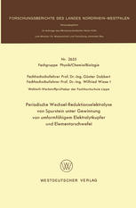 Periodische Wechsel-Reduktionselektrolyse Von Spurstein Unter Gewinnung Von Umformfähigem Elektrolytkupfer und Elementarschwefel