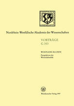 Perspektiven der Wirtschaftsethik : 401. Sitzung Am 16. April 1997 in Düsseldorf.