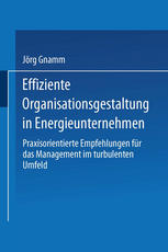 Effiziente Organisationsgestaltung in Energieunternehmen Praxisorientierte Empfehlungen für das Management im turbulenten Umfeld