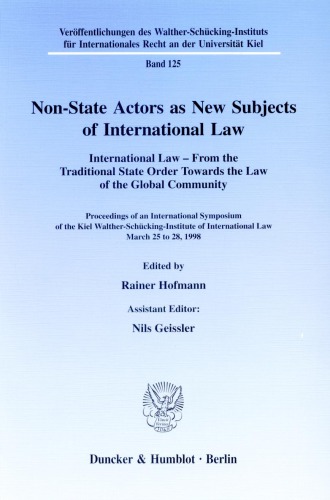 Non-State Actors as New Subjects of International Law