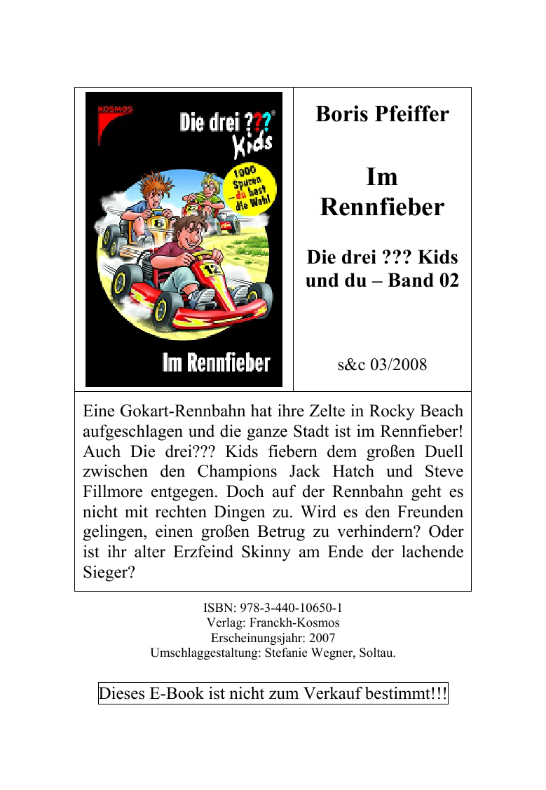 Die Drei ??? Kids Und Du. Im Rennfieber