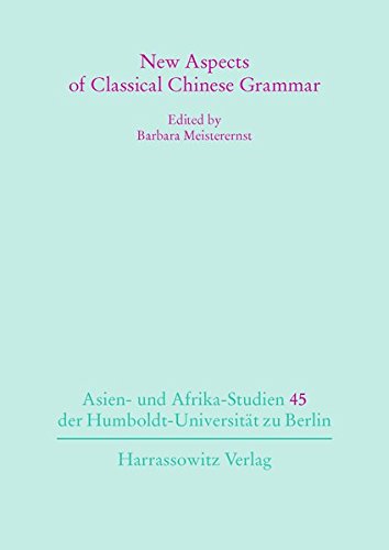 New Aspects of Classical Chinese Grammar