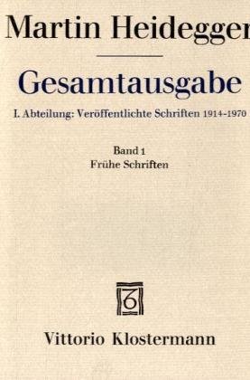 Frühe Schriften (His Gesamtausgabe)