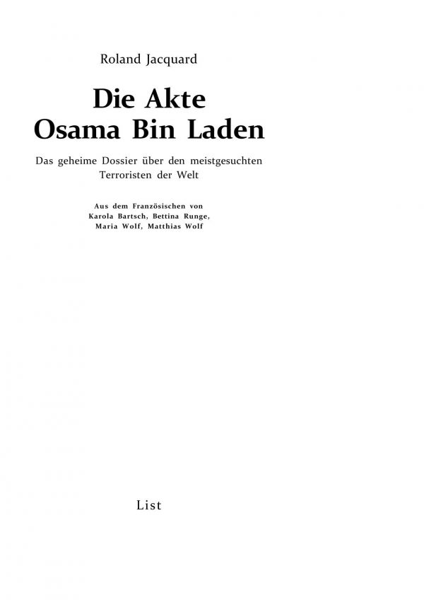 Die Akte Osama bin Laden.