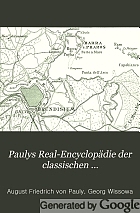 Realencyclopadie Der Classischen Altertumswissenschaft