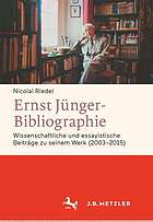 Ernst J�nger-Bibliographie. Fortsetzung