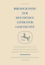 Bibliographie Zur Deutschen Literaturgeschichte