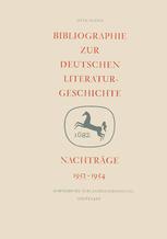 Bibliographie Zur Deutschen Literaturgeschichte