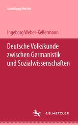 Deutsche Volkskunde Zwischen Germanistik Und Sozialwissenschaften