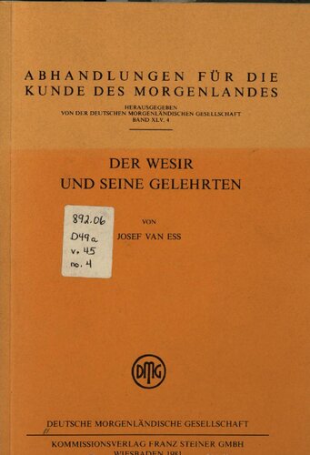 Der Wesir Und Seine Gelehrten