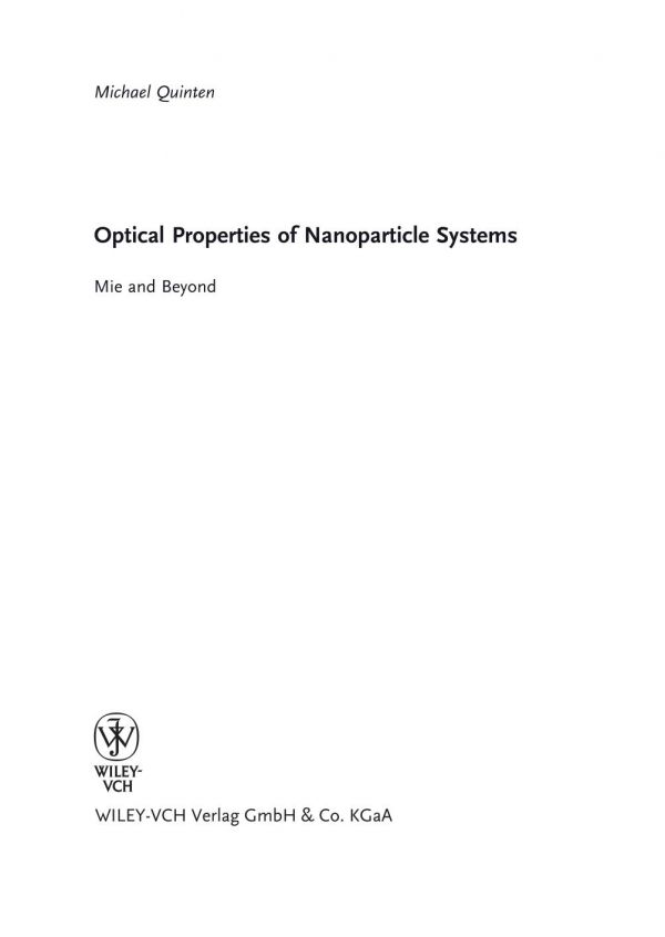 Optical Properties of Nanoparticle Systems