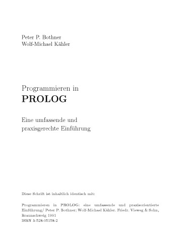 Programmieren in PROLOG