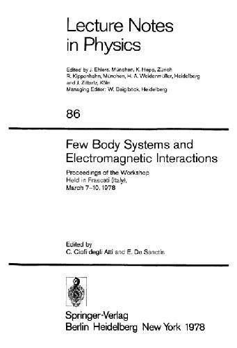 Few Body Systems and Electromagnetic Interactions