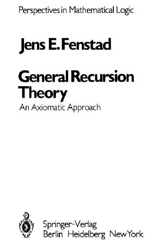 General Recursion Theory