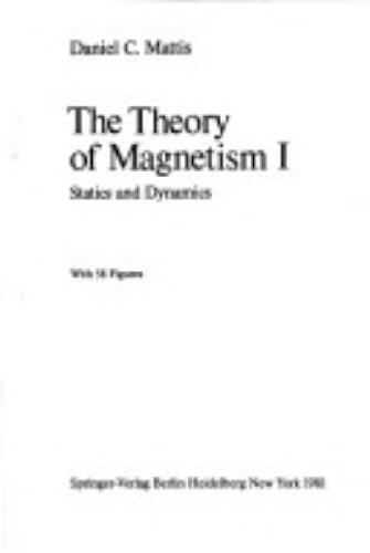 The Theory of Magnetism I