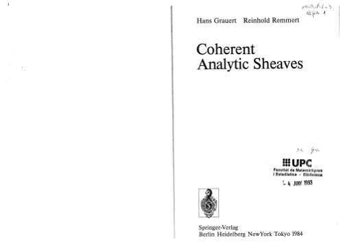Coherent Analytic Sheaves