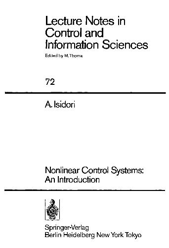 Nonlinear Control Systems