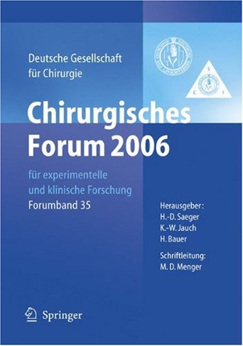 Chirurgisches Forum 2006 Fur Experimentelle Und Klinische Forschung