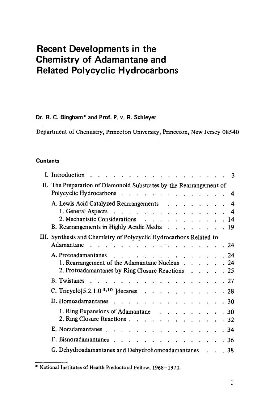 Chemistry of Adamantanes