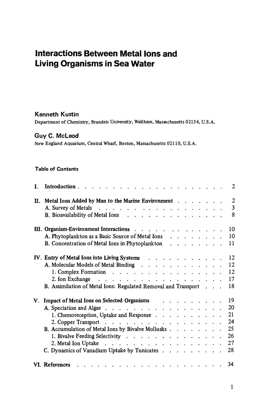 Inorganic biochemistry II