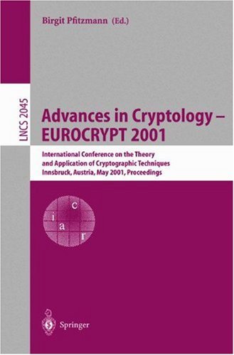 Advances in Cryptology Eurocrypt 2001