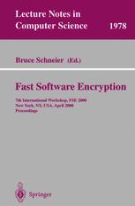 Fast software encryption 7th international workshop ; proceedings