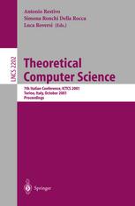 Theoretical Computer Science : 7th Italian Conference, ICTCS 2001 Torino, Italy, October 4-6, 2001 Proceedings