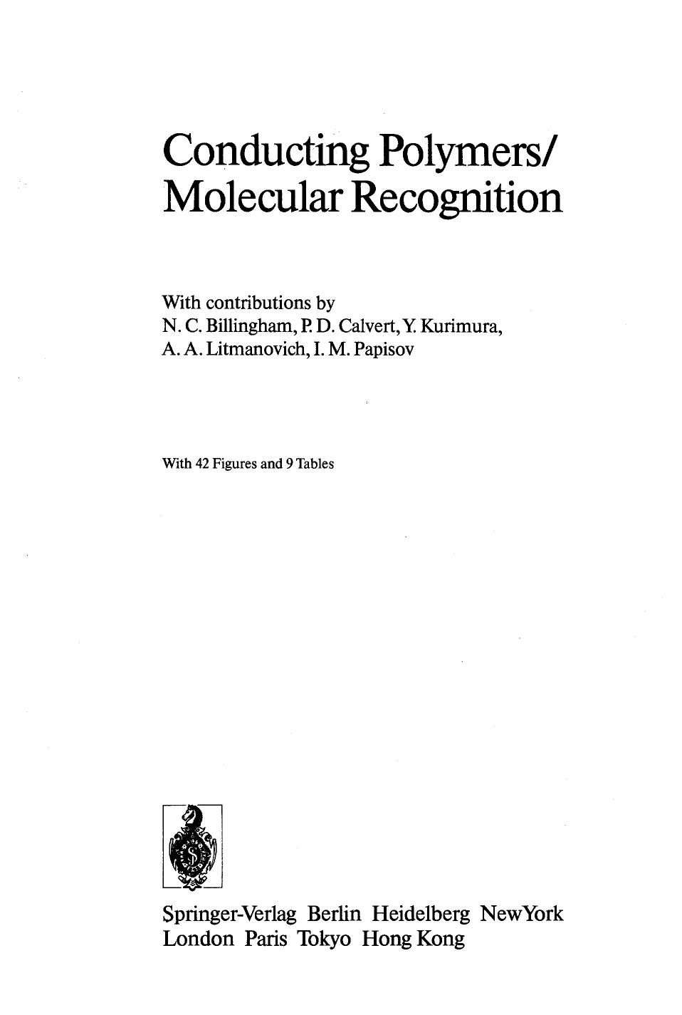 Conducting polymers, molecular recognition