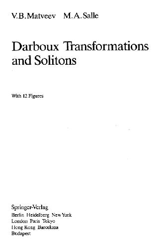 Darboux Transformations And Solitons