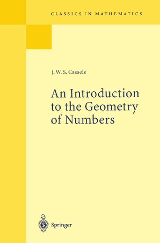 An Introduction to the Geometry of Numbers