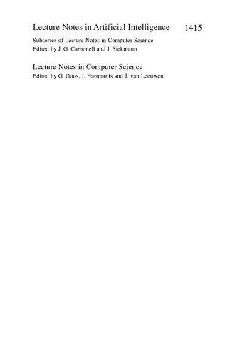 Methodology and Tools in Knowledge-Based Systems : 11th International Conference on Industrial and Engineering Applications of Artificial Intelligence and Expert Systems IEA-98-AIE Benicàssim, Castellón, Spain, June 1-4, 1998 Proceedings, Volume I