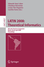 LATIN 2008: Theoretical Informatics 8th Latin American Symposium, Búzios, Brazil, April 7-11, 2008. Proceedings