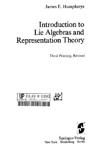 Introduction to Lie Algebras and Representation Theory