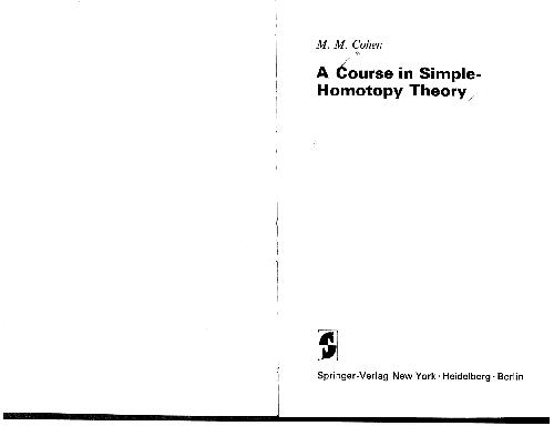 A course in simple-homotopy theory
