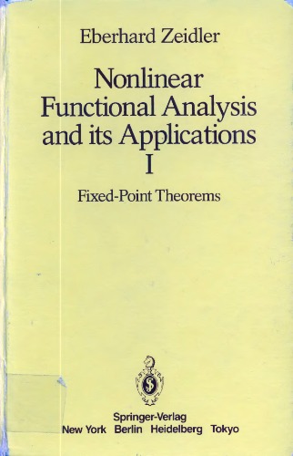 Nonlinear Functional Analysis And Its Applications