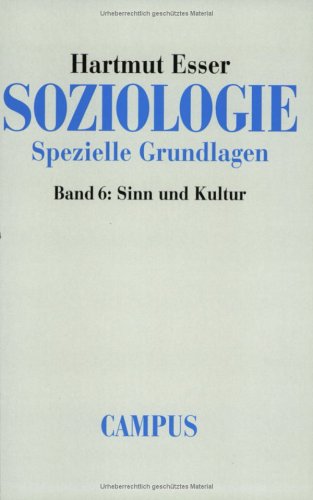 Soziologie. 6 : Spezielle Grundlagen : Sinn und Kultur