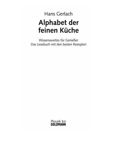 Alphabet der feinen Küche