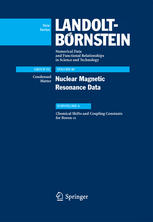 Nuclear Magnetic Resonance Data : Subvolume A Chemical Shifts and Coupling Constants for Boron-11