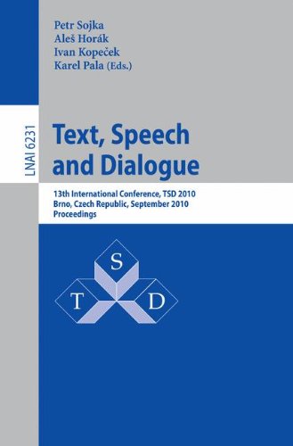 Text, Speech and Dialogue