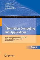 Information Computing and Applications