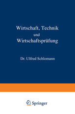 Wirtschaft Technik und Wirtschaftsprüfung