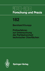 Prüfverfahren zur Untersuchung der Partikelreinheit technischer Oberflächen