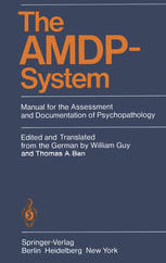 The AMDP-System : Manual for the Assessment and Documentation of Psychopathology