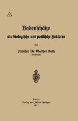 Bodenschätze als biologische und politische faktoren,