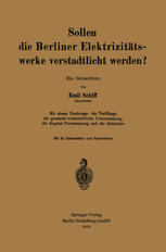 Sollen die Berliner Elektrizitätswerke verstadtlicht werden? Ein Gutachten