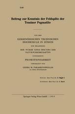 Beitrag zur Kenntnis der Feldspäte der Tessiner Pegmatite