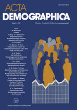 Acta Demographica Deutsche Gesellschaft für Bevölkerungswissenschaft e.V.