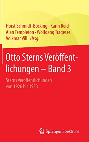 Otto Sterns Veroffentlichungen Band 3