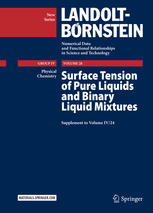 Surface tension of pure liquids and binary liquid mixtures. Supplement to volume IV/24